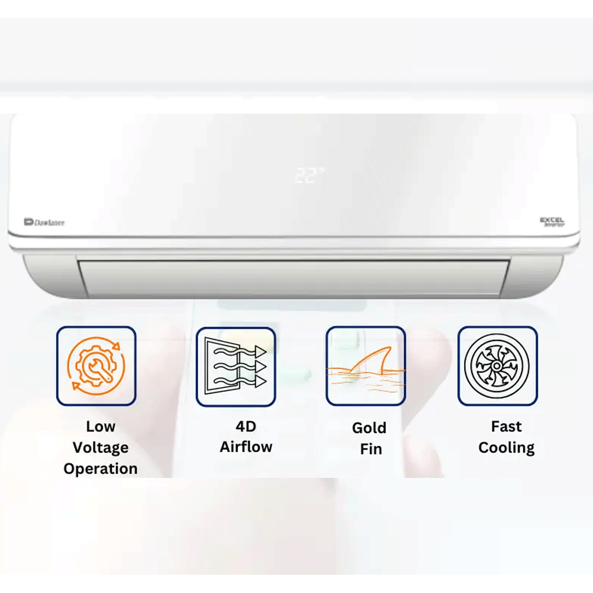 Dawlance 1.5 Ton Split AC Excel 30 Inverter Hot and Cool , Auto Cleaning, Fast Cool , 4D Air Through