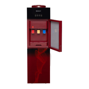 Orient Crystal 3 Taps Red Glass Door Water Dispenser