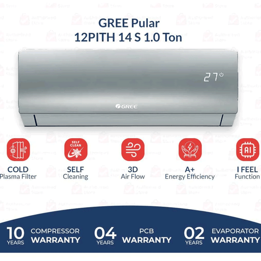 Gree Inverter AC| 1 Ton | Model GS-12PITH 11S/11W/14S | Pular Series | Heat & Cool
